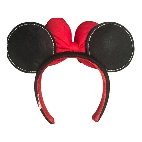 Disney Button Red and Black Mouse Ears Headband - Picture 8 of 11